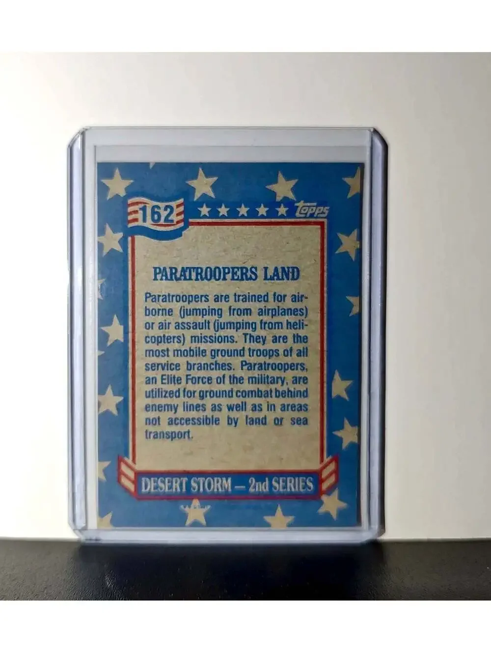 Paratroopers Land 1991 Topps Desert Storm #162 Card
